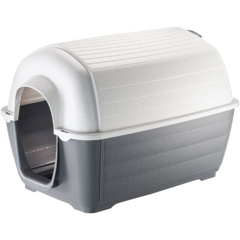 Ferplast KENNY Niche pour chiens en résine thermo-plastique - 5 tailles. Variante KENNY 01 - Misure: 50 x 78 x h 50 cm - Gris