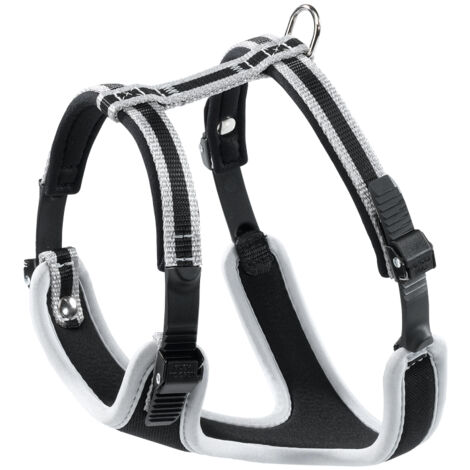 Ferplast ERGOCOMFORT P  Harnais ergonomique avec micro-régulation - différentes couleurs et mesures. Variante S - Misure: A: 32-42 cm B: 46-56 cm - Argent