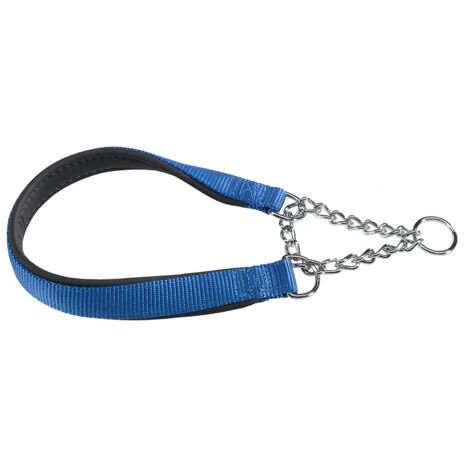 Ferplast DAYTONA CSS Collier semi-étrangleur pour chien avec rembourrage intérieur, idéal pour le dressage. Variante CSS25/60 - Misure: A: 50-60 cm B: 25 mm - Bleu