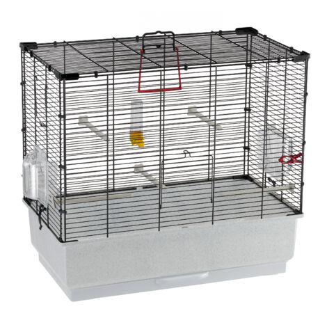 Cage à canaris - FERPLAST - PIANO 4 - 59 x 33 x 55 cm - Noir