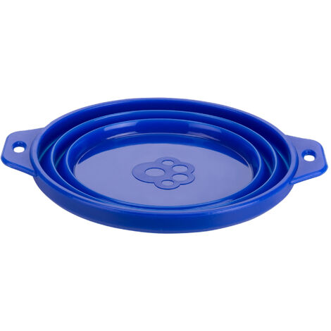 Ferplast Abreuvoir PA 1087 Gamelle de voyage pour chiens et chats en caoutchouc siliconé. Variante LARGE - Misure: Ø 17.5 x h 6.5 cm - 1 L - (1/3)