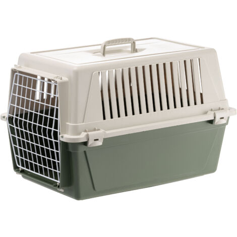 Ferplast ATLAS EL Cage de transport en plastique Ferplast ATLAS 30 EL pour grands chats et chiens de petite et moyenne taille avec porte en fer plastifié. Variante 30 EL - Misure: 40 x 60 x h 38 cm - 