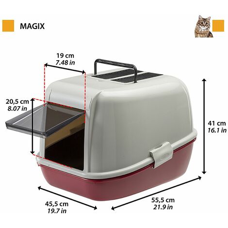 Ferplast Magix Maison De Toilette Pour Chats Avec Bac Dote D Un Tamis Variante Magix Mesures