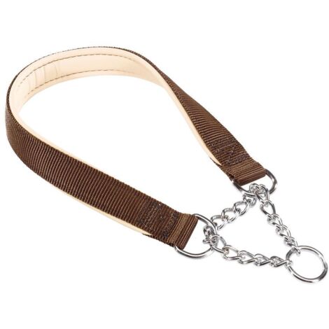 Ferplast DAYTONA CSS Collier semi-étrangleur avec rembourrage moelleux. En différentes couleurs et tailles.. Variante CSS20/50 - Misure: A: 40-50 cm B: 20 mm - Marron