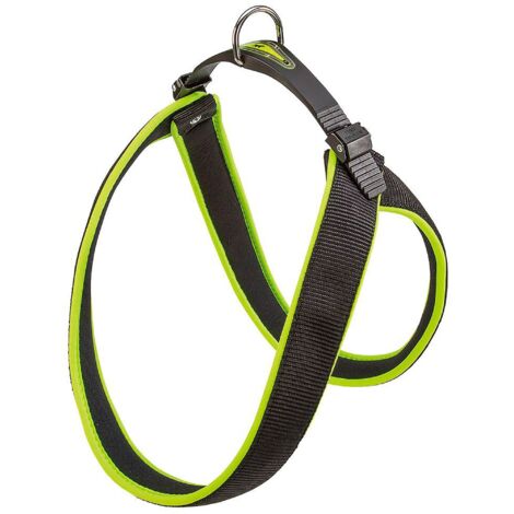 Ferplast AGILA FLUO 1-2 Harnais ergonomique pour chiens avec rembourrage moelleux. Fermeture avec cordonnet.. Variante 2 - Misure: A=B 36-42 cm 15 mm - Jaune (1/5)