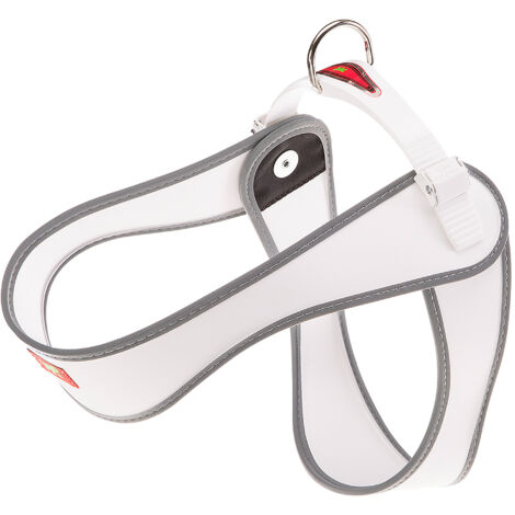 Ferplast AGILA 4-9 Harnais ergonomique pour chiens avec micro-régulation. Différentes tailles et couleurs. . Variante 7 - Misure: A=B 63-71 cm - Blanc (1/5)