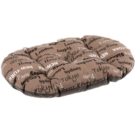 Ferplast – Coussin pour chien Relax C en coton doux – Rembourrage moelleux – Lavable en machine – 55 x 36 cm – Marron