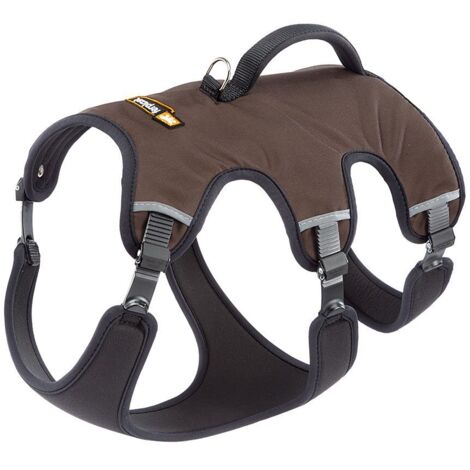 Ferplast ERGOTREKKING P Harnais pour chien ergonomique anti-évasion et réfléchissant. Six fermetures avec micro-ajustement.. Variante MEDIUM - Misure: A: 37-47 cm B: 55-65 cm C: 50-60 cm L 25 cm - Ma