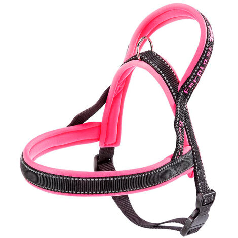 Ferplast SPORT DOG P Harnais pour chiens avec rembourrage soft. Différentes mesures et couleurs fluo.. Variante SMALL - Misure: A: 48 cm B: 58-71 cm - Fuchsia