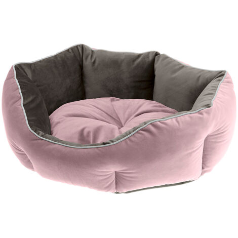 Ferplast QUEEN Divan en tissu doux pour chiens et chats. Différents couleurs et tailles.. Variante 50 - Misure: 50 x 40 x h 18 cm - Rose