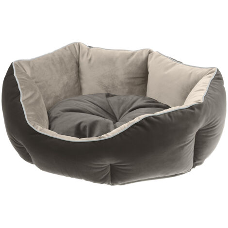 Ferplast QUEEN Divan en tissu doux pour chiens et chats. Différents couleurs et tailles.. Variante 60 - Misure: 60 x 46 x h 20 cm - Gris