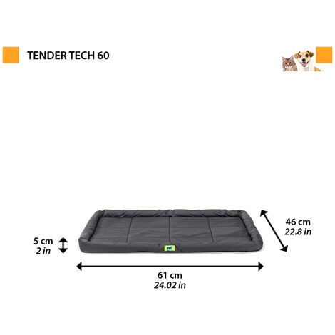Matelas - FERPLAST - TENDER TECH - 61 x 46 x 5 cm - Noir