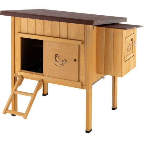 Ferplast HEN HOUSE 10 Maisonnette pour poules en bois de pin nordique. Variante HEN HOUSE 10 - Misure: 124 x 98 x h 110 cm -