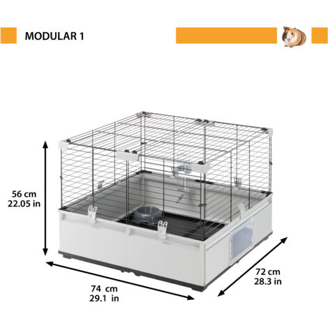 Ferplast Cage Pour Lapins Krolik 140 Plus 142 X 60 X 50 Cm 57072570 Pas Cher