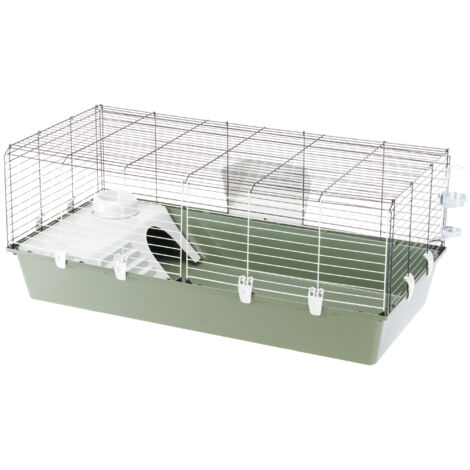 Ferplast RABBIT 120 Cage pour rongeurs FERPLAST RABBIT 120 : adaptée aux lapins, cobayes, cobayes, design italien, accessoires inclus.. Variante SINGLEPACK - Misure: 118.5 x 58.5 x h 49.5 cm - Vert