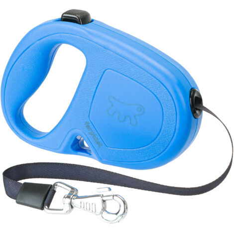 Ferplast FLIPPY ONE TAPE Laisse extensible avec sangle extensible pour chiens. Différentes tailles et couleurs.. Variante M - Misure: 16 x 3.4 x h 11 cm - Bleu