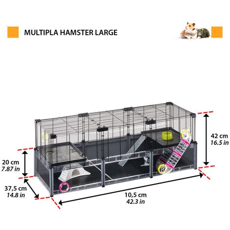 Cage modulable hamsters souris Ferplast OLIMPIA aire de jeux équipée