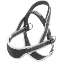 Ferplast ERGOCOMFORT NORDIC Harnais ergonomique en nylon de type suédois - 3 tailles . Variante 1 - Misure: A: 48 cm B: 59-67 cm - Noir