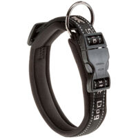 Ferplast SPORT DOG C Collier pour chiens avec rembourrage soft. Différentes mesures et couleurs fluo.. Variante C20/43 - Misure: A: 33-43 cm B: 20 mm - Noir