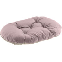 Coussin en velours doux pour chiens et chats – Double face beige et rose – 43 x 30 cm – Lavable en machine à 30° – Accessoire Siesta Deluxe – Ferplast