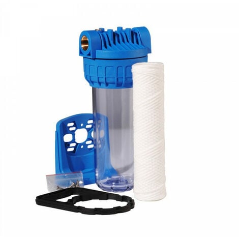 Porte-filtre transparent 10 pouces avec fixation - filtre adoucisseur eau