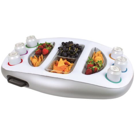 Bar flottant gonflable pour spa – Capacité 6 boissons – Compartiments de rangement – Stabilité anti-renversement – Life