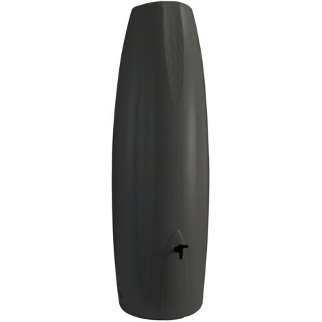 Récupérateur d'eau de pluie 350L – Polyéthylène anthracite – Installation facile avec kit chéneau et robinet – Design compact pour espaces réduits – Belli