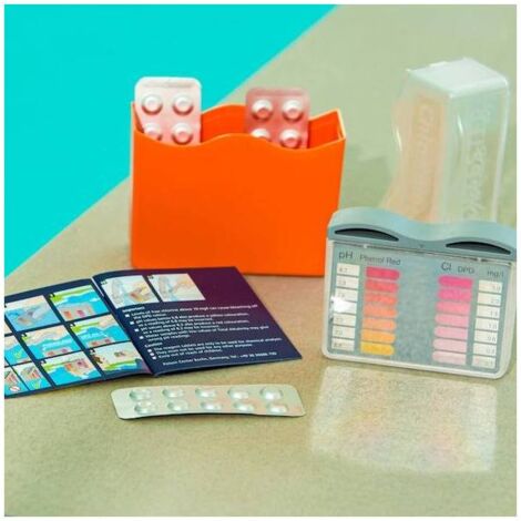 Analyse eau piscine pastilles Chlore / PH - trousse 2 x 30 pastilles (1/2)