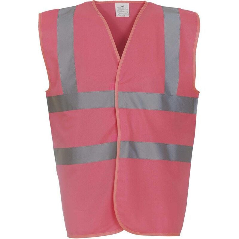 Gilet haute visibilité rose sale