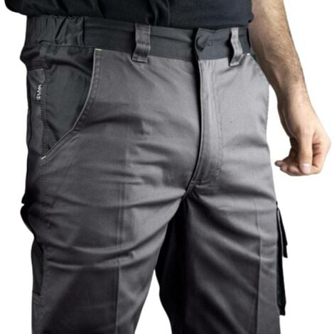Pantalon de travail bicolore avec genouillères LMA Vulcain Gris / Noir 64