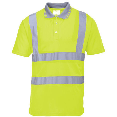 Portwest-bicolore à manches longues Hi-Vis sécurité Workwear Polo Shirt