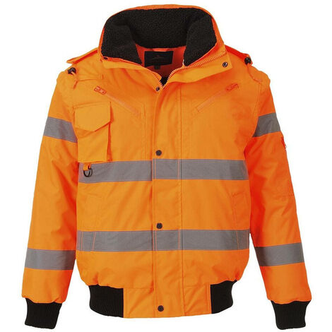 Blouson Bomber Portwest HiVis 3en1 Orange Fluo 3XL