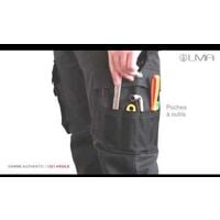 Pantalon de travail bicolore avec poches genouillères TOURBE LMA Taupe / Noir 60 - Taupe / Noir