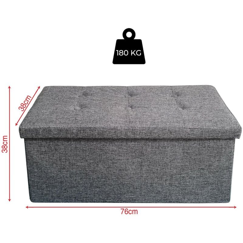 DEGHI CASA Scatola Pouf Contenitore 35 Cm Quadrato Con Fantasia