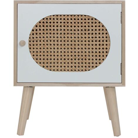 Scaffale Bagno Salvaspazio Rebecca Mobili – 3 Ripiani In MDF E Bamboo, 81x21x30 Cm, Bianco/Marrone, Per Cucina E Organizzazione