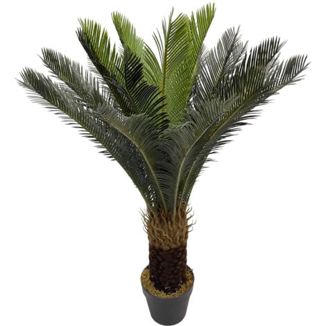 Pianta artificiale Cycas Rebecca Mobili Siyar 90x35x35 Polietilene Polietilene Verde Marrone
