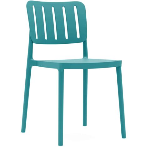 Sedia Rebecca Mobili Alawe 82x42x53 Polipropilene Blu Petrolio Moderno (1/5)