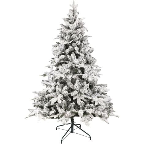 Rebecca Mobili Albero di natale Innevato Abete Artificiale da 150 cm Folto  Realistico 809 Rami