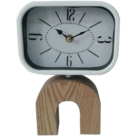 Orologio da Appendere Retro Orologi Tondi Mdf Metallo Marrone Rosso
