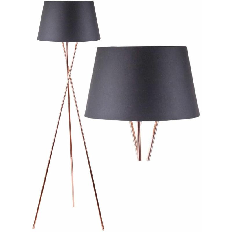 Rose gold tripod floor hot sale lamp