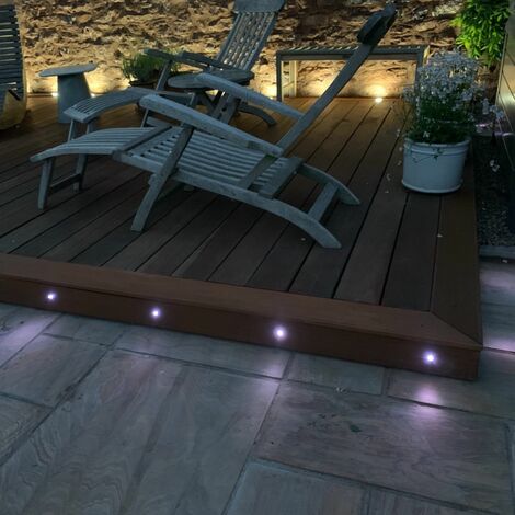 Set of 10 30mm Stainless Steel IP67 Cool Daylight White LED