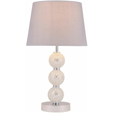 Stacked Mirrored Mosaic Table Lamp With, Mosaic Mirror Floor Lamp