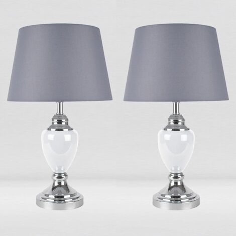 Chrome lamps online with grey shades