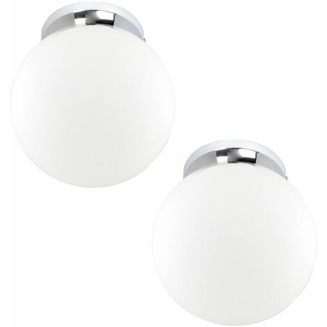 Set of 2 Bathroom Globe Ceiling Lights