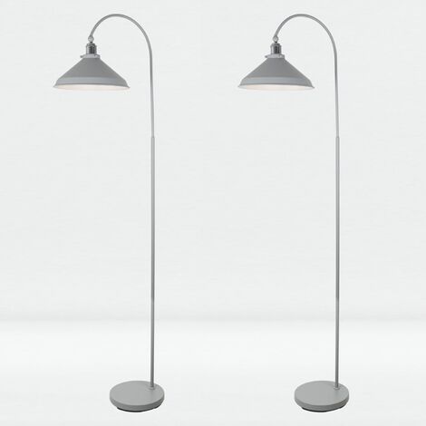 Grey chrome deals floor lamp