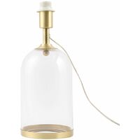 Satin Brass and Glass Cloche Design Table Lamp Base