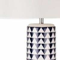 Navy Blue and White Ceramic 52cm Table Lamp