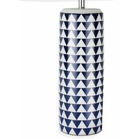 Set of 2 Navy Blue and White Ceramic 52cm Table Lamps