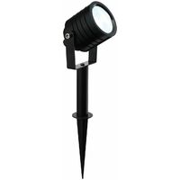 Set of 4 Black Aluminium LED Spot Spike Lights with Inline Drivers - Anodised black aluminium and frosted acrylic