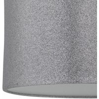 Chrome Tripod Table Lamp with Grey Glitter Shade
